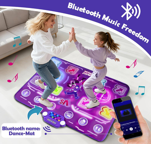 Tapis de danse amélioré pour 2 joueurs, jouets pour enfants, tapis de <span class=keywords><strong>jeu</strong></span> lumineux à 8 boutons avec jeux musicaux électroniques Bluetooth - Product Image 3