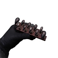 Faux ongles à presser noirs scintillants effet griffe de dragon, dégradé, style gothique, pour fête d'Halloween, manucure femme