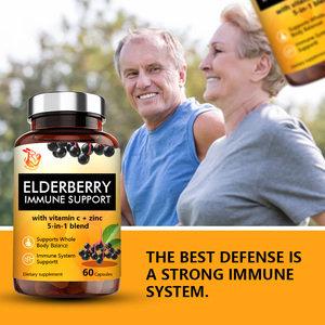 Best Selling Elderberry Capsules with Garlic Bulb Extract Echinacea Purpurea Extract Support <b>Your</b> Immune System Dietary Capsules - Product Image 3