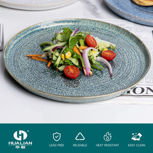 Assiette à dîner et déjeuner en céramique de luxe moderne avec cuillère à lapider Bol à fruits en <span class=keywords><strong>porcelaine</strong></span> personnalisé pour usage domestique - Product Image 4