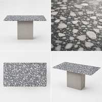 Table à manger en pierre sur mesure, design moderne, mobilier pour la maison, les restaurants et les hôtels, personnalisable