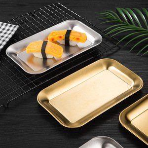 Stainless Steel Serving <b>Tray</b> Silver Gold 304 201 Rectangle Flat Bottom Food Service Dishware Kitchen Dining <b>Tray</b> - Product Image 4