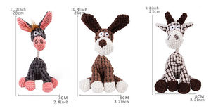 Pamuk dolgulu yumuşak peluş eşek Bite dayanıklı diş temizleme çiğneme gıcırtılı özel etiket köpek Pet oyuncak - Product Image 6