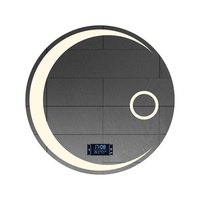 Miroir de salle de bain moderne intelligent à LED pour salon, hôtel, villa, écran tactile, éclairage intégré, anti-buée, verre mat sans cadre