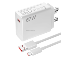 Chargeur rapide Xiaomi 67W, adaptateur secteur USB 67W, prise UK, câble Type C 6A pour Xiaomi 13T 13 12 Lite Redmi Note 13 12 11