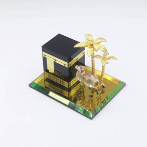 Modelo de la Kaaba de cristal con palmera y camello, precio de fábrica al por mayor, duradero y reutilizable para reventa - Product Image 1