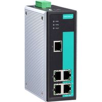 Commutateur Ethernet non géré Moxa EDS-305 5 ports, alimentation 24V, IEEE 802.3, montage sur rail DIN, usage industriel