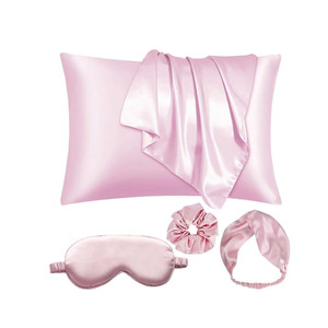 ปลอกหมอนผ้าไหมหม่อน100% เกรด22 6A ชุดของขวัญปลอกหมอนผ้าไหมที่กำหนดเองพร้อมหน้ากากปิดตาผ้าไหม - Product Image 1