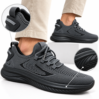 Chaussures décontractées en maille tricotée respirante avec col chaussette, doublure rembourrée et semelle extérieure amortissante pour un usage quotidien