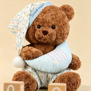Orsacchiotto di Peluche in Pigiama per Dormire, Giocattolo Antistress, Regalo di Compleanno Ideale - Product Image 2