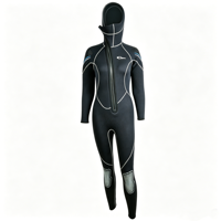 Combinaison de plongée semi-sèche en néoprène 5 mm YONSUB avec logo personnalisé pour femmes, de haute qualité, chaude, respirante, à capuche, intégrale, pour la plongée et la pêche sous-marine