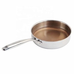 <b>Copper</b> 3 Ply Stainless Steel Honeycomb Non Stick <b>Frying</b> <b>Pan</b> Professional Cookware for Induction, Gas and Electric - Product Image 1