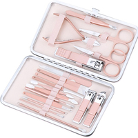 Kit de coupe-ongles professionnel personnalisé en acier inoxydable 18 pièces, ensemble d'outils de soin des ongles, pédicure, manucure
