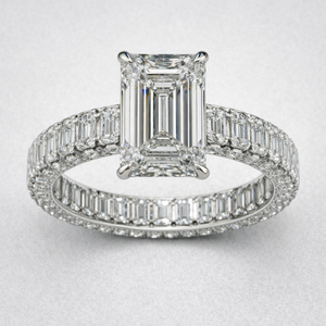 Anillo de platino con diamantes de primera calidad para mujer, con estilo clásico y elegante, accesorio de joyería fina para compromiso y boda - Product Image 5