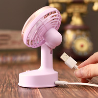 Ventilateur de bureau rétro classique avec moteur sans balais, alimenté par USB, faible bruit, angle d'inclinaison réglable à 90 degrés, design à tête arrondie