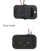 Montage sur panneau PD 20W QC 3.0 Prise de chargeur rapide pour Bus VAN RV Ports de chargeur USB charge rapide