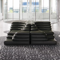 Canapé de terrasse rétro Desede Hill, module de forme spéciale, canapé en cuir artistique de designer, magasin de vêtements, hôtel, appartement, meubles