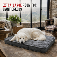 Matelas orthopédique pour chien extra large 108x71cm avec housse imperméable amovible et lavable pour races géantes