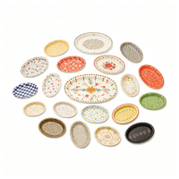 Assiettes en papier ovales jetables, plateaux de service pour buffets, traiteur, barbecue et fêtes