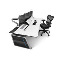 Nouvelle console de salle de commande centrale de meubles multimédia de bureau d'ordinateur personnalisé personnalisé