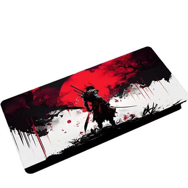 Black Knight Gaming Mouse Pad Anime Mousepad Katana Desk Mat Warrior Japanese Style Keyboard Mat