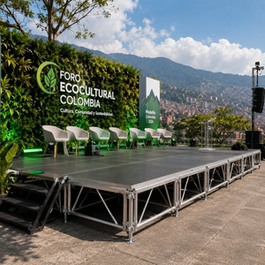 Modular for Square 1.22m X 2.44m Aluminum Alloy Portable High Load Capacity Quick Installation Silver Corporate Events - Product Image 1