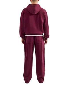 Ensemble de survêtement oversize imprimé d'hiver de qualité supérieure en polyester/coton, pantalon de jogging ample, coupe-vent réfléchissant - Product Image 2