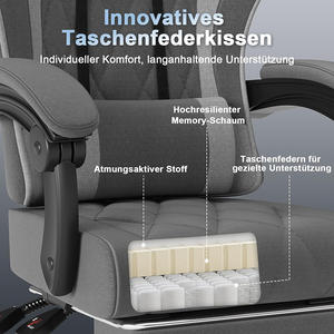 Silla de Oficina Ergonómica de Alta Calidad con Reposapiés, Silla Gamer Económica con Logotipo OEM Gratuito - Product Image 3