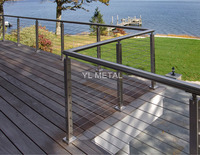 Reilbu Garde-corps de balcon de haute qualité en acier inoxydable avec câble métallique et poteau pour balustrade de terrasse