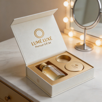 Boîte cadeau magnétique à rabat de luxe, logo personnalisé, boîte en papier rigide rouge avec plateau en mousse EVA pour l'emballage de produits de beauté