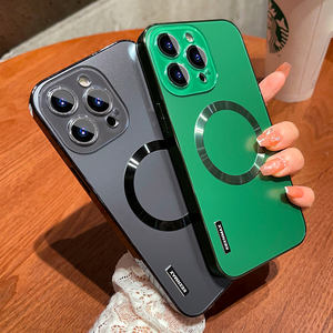 <span class=keywords><strong>Coque</strong></span> de téléphone haut de gamme, électro-plaquée, à aspiration magnétique, antichoc, couleur unie, pour 15/14/11 <span class=keywords><strong>Pro</strong></span> <span class=keywords><strong>Max</strong></span>, givrée, résistante à la saleté - Product Image 4