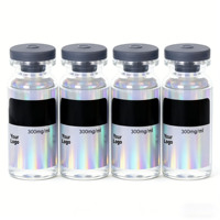 Étiquettes holographiques personnalisées imprimées en HD pour flacons de peptides, autocollants pour flacons de 2 ml, 3 ml, 10 ml, autocollants adhésifs pour flacons de peptides