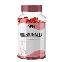 Gummies BBL Formule Naturelle avec Vitamine E pour le Soutien de la Forme des Hanches Pêche
