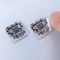 Étiquette adhésive de sécurité personnalisable à usage unique avec code QR, autocollant métallique à paillettes inviolable pour emballage
