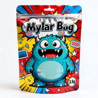 Sacs Mylar personnalisés imprimés, colorés, refermables avec fermeture éclair, de qualité alimentaire, résistants à l'humidité et aux odeurs, pour snacks