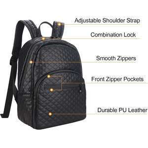 Vente en gros Sac à dos de couleur noire pour hommes et femmes - Product Image 4