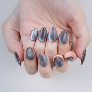 <span class=keywords><strong>Faux</strong></span> <span class=keywords><strong>ongles</strong></span> multicolores en forme d'œil de chat, amande, faits à la main, 10 pièces, de haute qualité, réutilisables, avec de la colle, vente en gros - Product Image 3