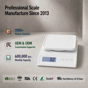 Báscula de Cocina Digital, Báscula Electrónica para Alimentos, Plataforma Extraíble de Precisión, Pantalla LCD Retroiluminada, Gramos, Fábrica OEM - Product Image 1