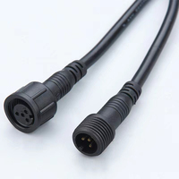 M12 colokan antiair mini 2 pin, 3-pin, 4-pin, dan 5-pin strip led luar ruangan tahan air kabel ekstensi pria dan wanita