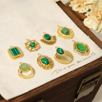 Aksesoris Pembuatan Perhiasan Kustom Bohemian DIY Liontin Baja Tahan Karat untuk Kalung Liontin Pesona Perhiasan Fashion untuk Kalung