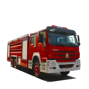 最高品質の10輪ダブルキャビンSinotruk 6000 gllon 8000ガロン多機能水 & フォームタンカー消防車