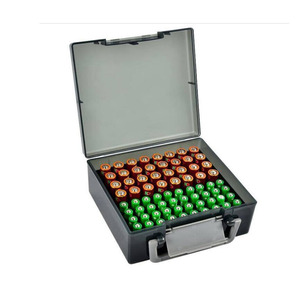 电池收纳盒可容纳 72 节 AA AAA 电池 电池盒收纳盒 车库收纳盒 家用抽屉收纳盒 - Product Image 1