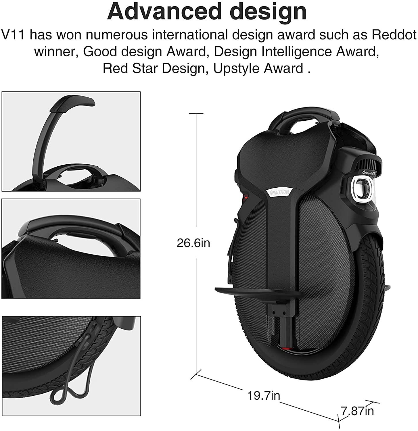 INMOTION V11 成人用電動一輪車 最大荷重120kg・航続距離120km