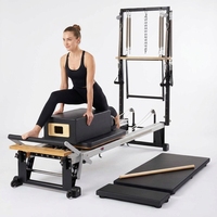 Tour de Pilates Reformer à cadre semi-haut en aluminium, machine de yoga pour l'entraînement de force, studio de Pilates portable