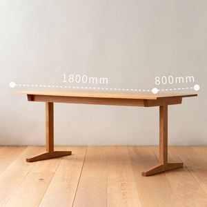 Escritorio de Madera Maciza, Mesa de Comedor de Madera Maciza, Mesa de Trabajo Rectangular de Estilo Japonés, Estilo Moderno Minimalista - Product Image 2