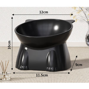 Large Capacity <strong>Plastic</strong> Eco-friendly Solid Pet Food <strong>Bowl</strong> for <strong>Dogs</strong> &amp; Cats Classics High Foot Design Oblique Neck Protection - Product Image 2