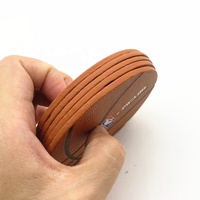 Sous-verres personnalisés en PU grain de basket-ball de 9 cm de diamètre, antidérapants et isolants pour tasses à café et mugs à bière