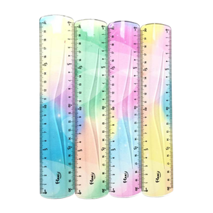 Гибкая безопасная пластиковая линейка из ПВХ с принтом для школы и офиса, 20 см - Product Image 2