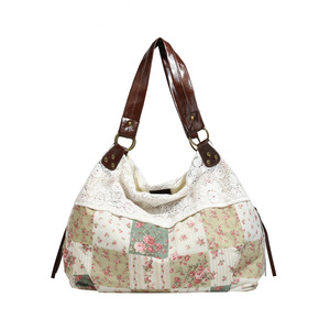New Large Capacity Women's Shoulder Handbag with Lace Trim Lightweight Casual Tote Purse Wholesale Supplier - Product Image 5