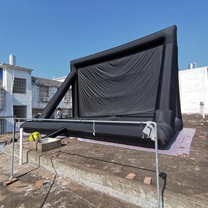 Pantalla de proyección trasera inflable, proyector de TV, Teatro inflable para exteriores, cine comercial, pantalla de película hinchable negra grande - Product Image 6